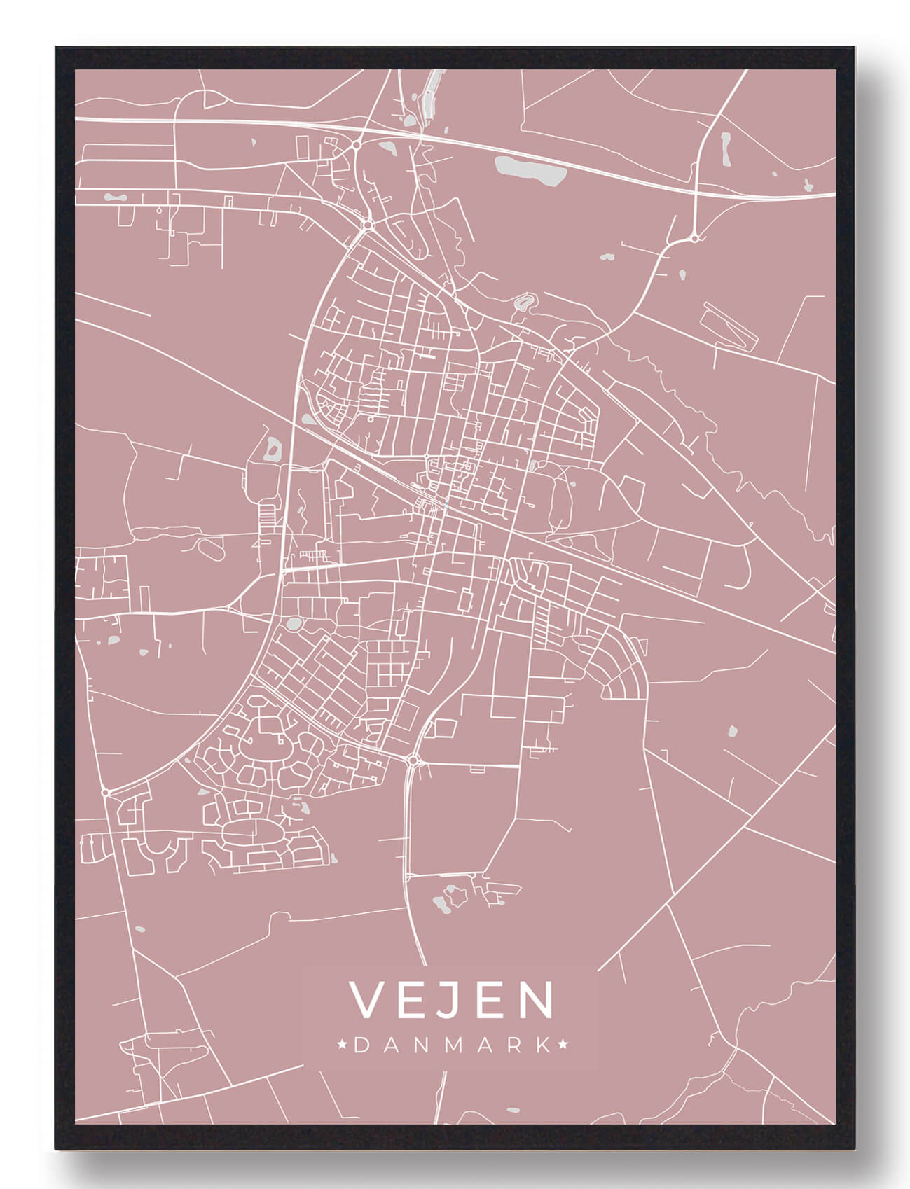 Vejen Plakat - Rosa til stolthed fra din by