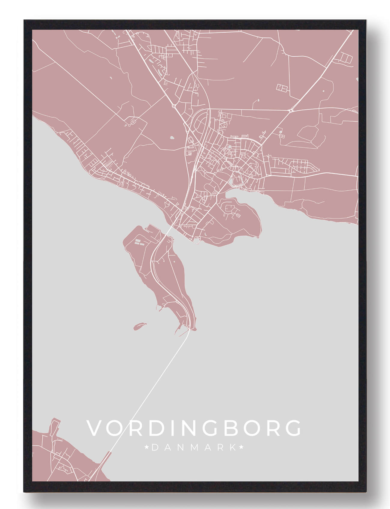 Vordingborg plakat - rosa