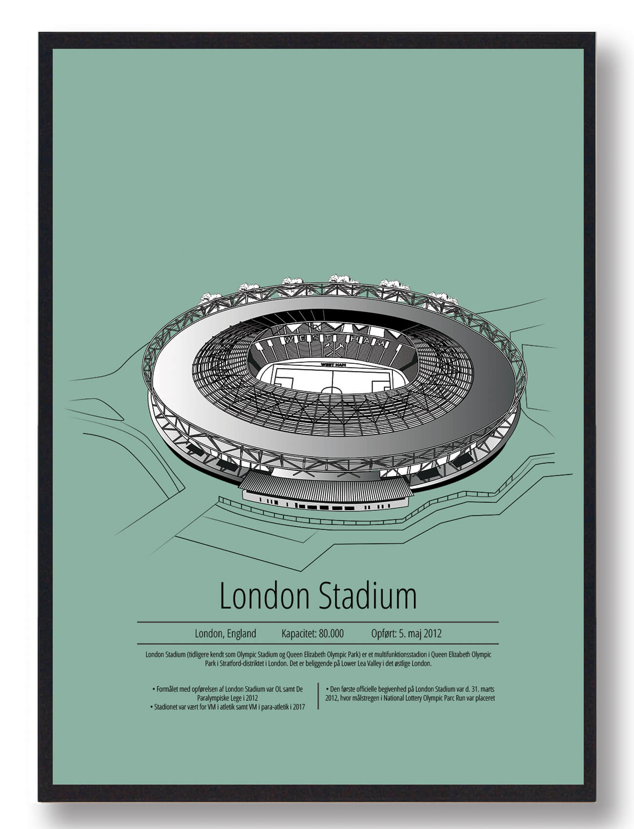 London Stadium - West Ham mintgrøn