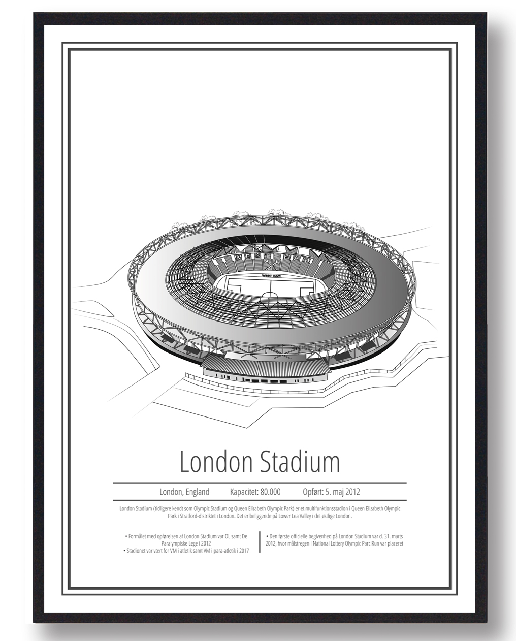 West Ham Stadion Plakat – London Stadium Design