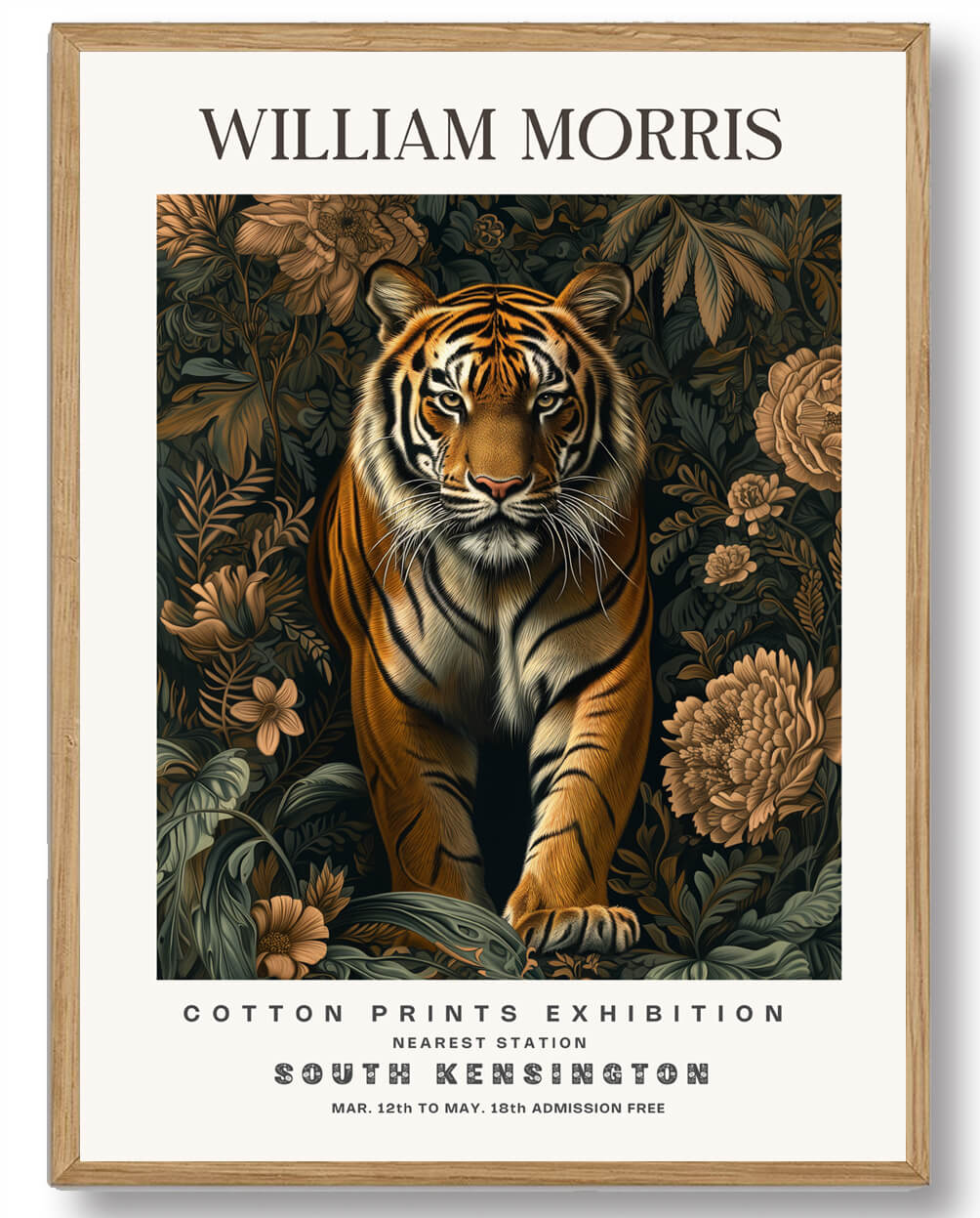 William Morris - Plakat med Tiger i smukke farver