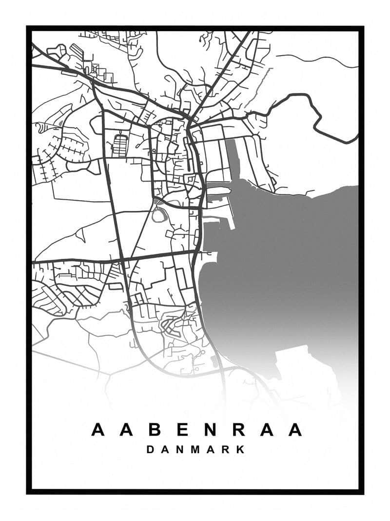 Aabenraa Kort Plakat - Udforsk Din Elskede By