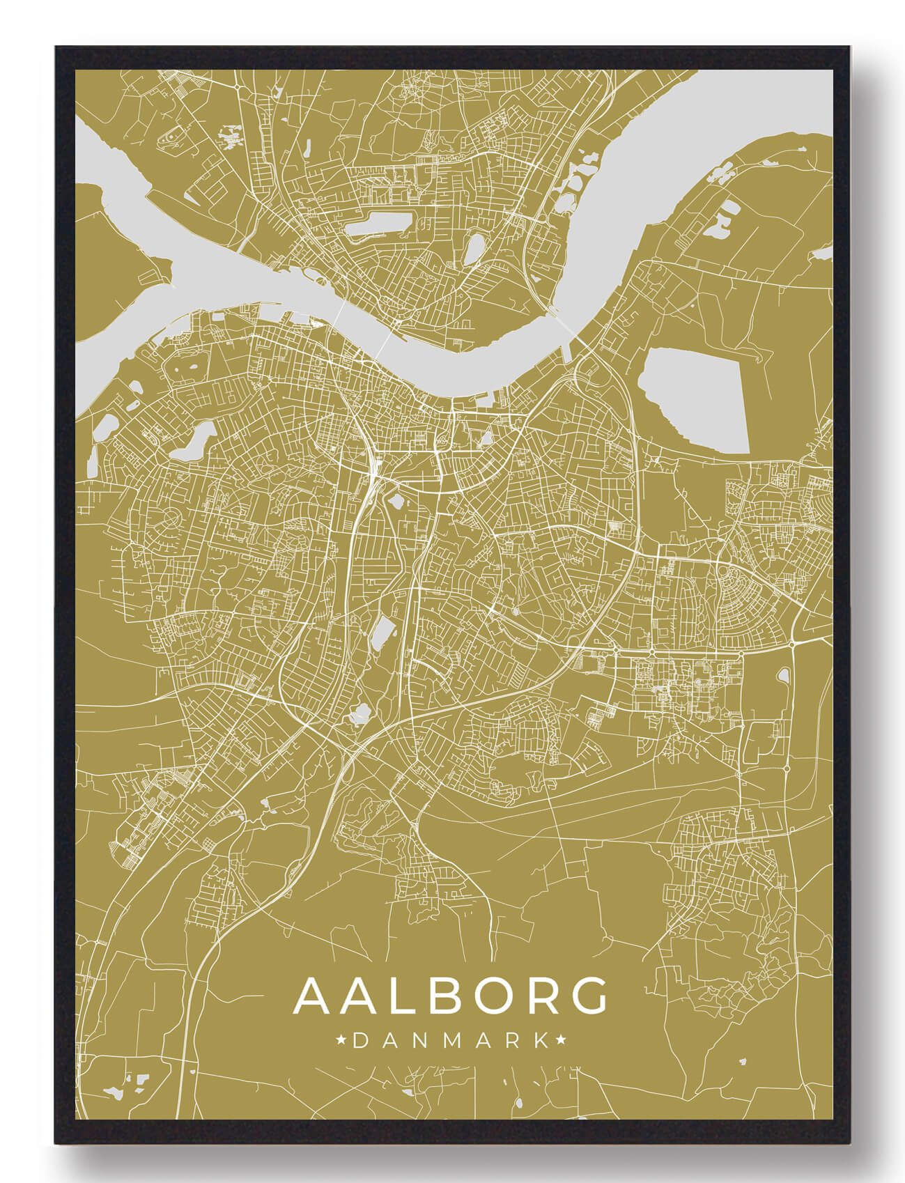 Aalborg plakat - gul