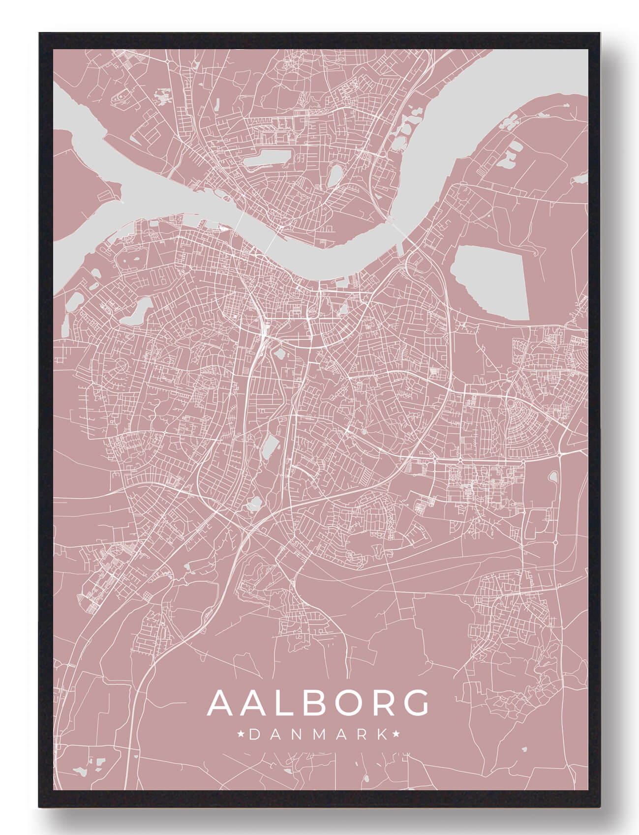 Aalborg plakat - lyserød
