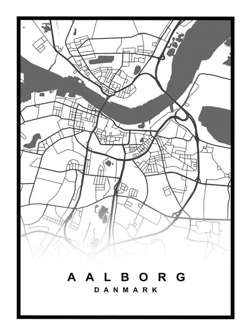 Aalborg Kortplakat - Oplev Skønheden i Aalborg