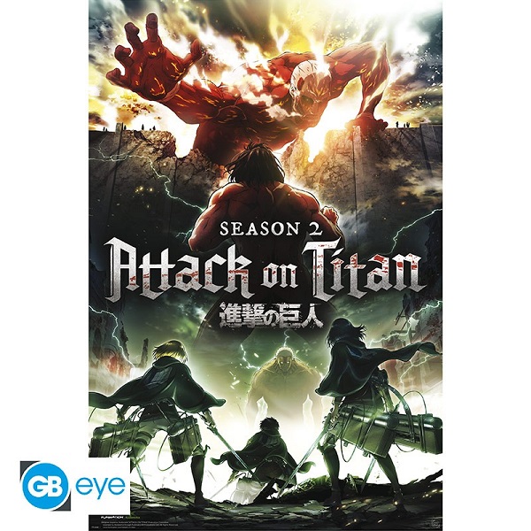 Attack on Titan Sæson 2 Plakat – Fantastisk Kunstværk