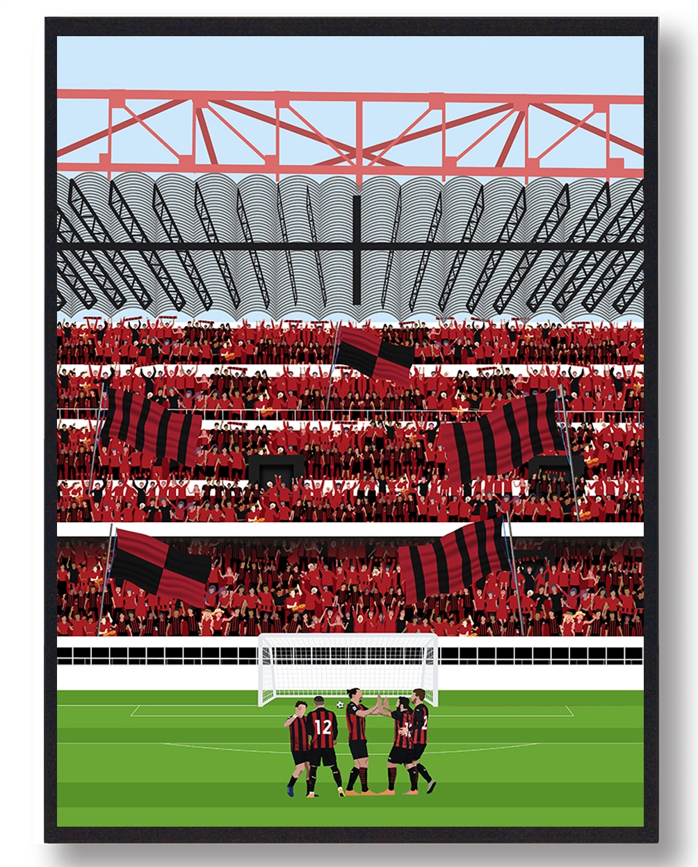 A.C. Milan Fodboldplakat - Perfekt til Fans!