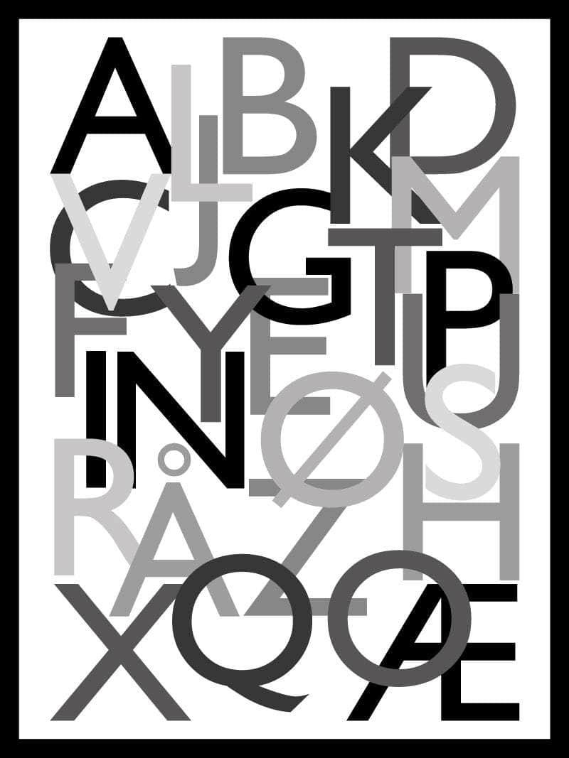 Alfabetplakat til Børneværelset | POSTERSbyUS