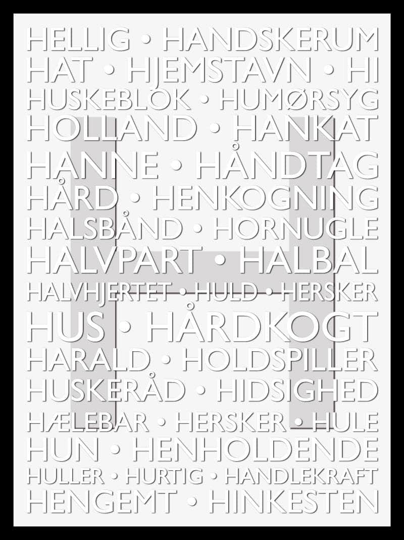 Alfabet plakat H