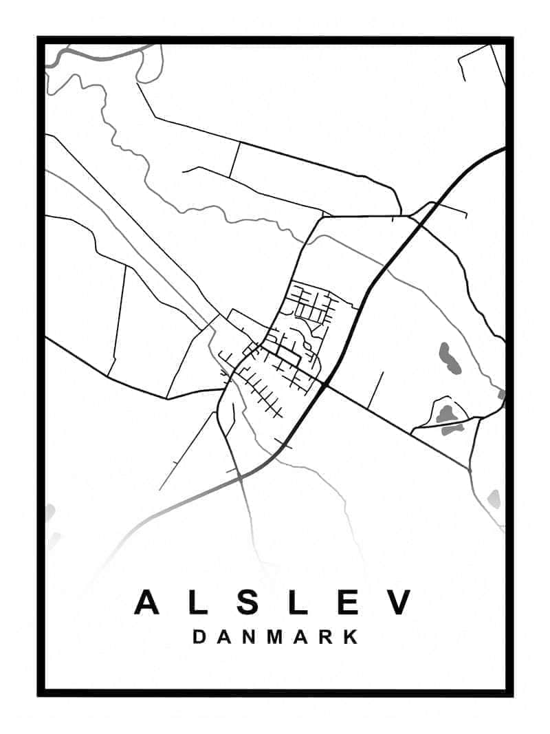 Alslev Kortplakat – Udforsk din by i detaljer!