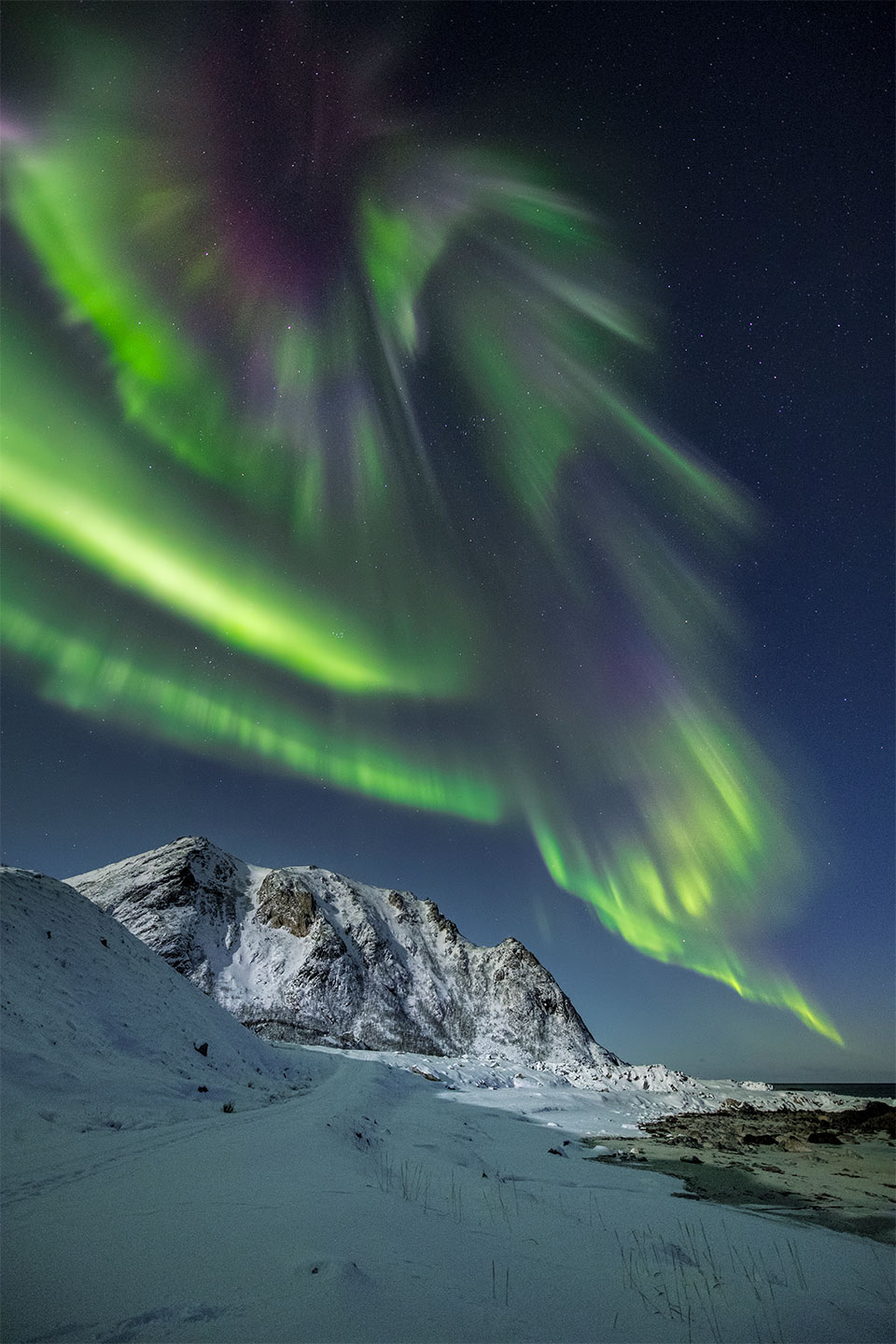 Auroras Gone Crazy – Unikt Kunstværk af Frank Olsen
