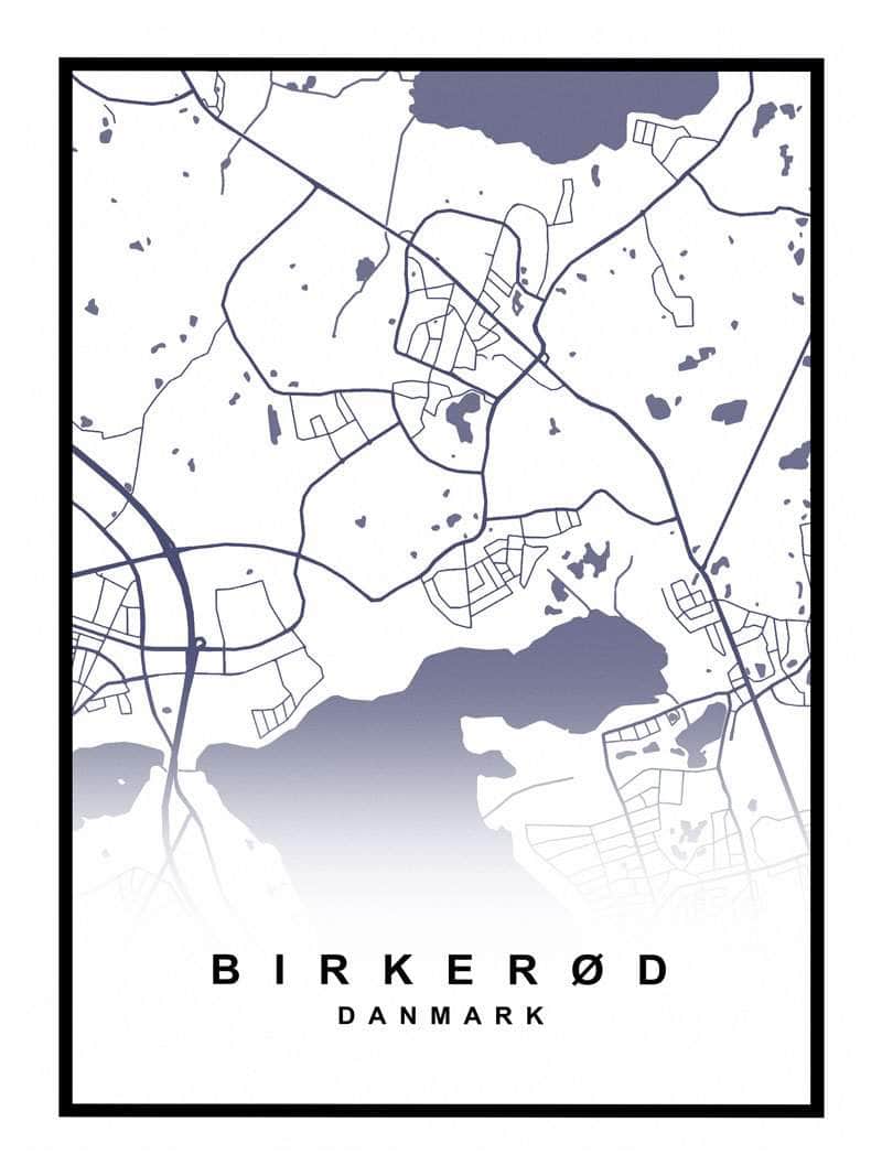 Birkerød bykort - Plakat fra Postersbyus