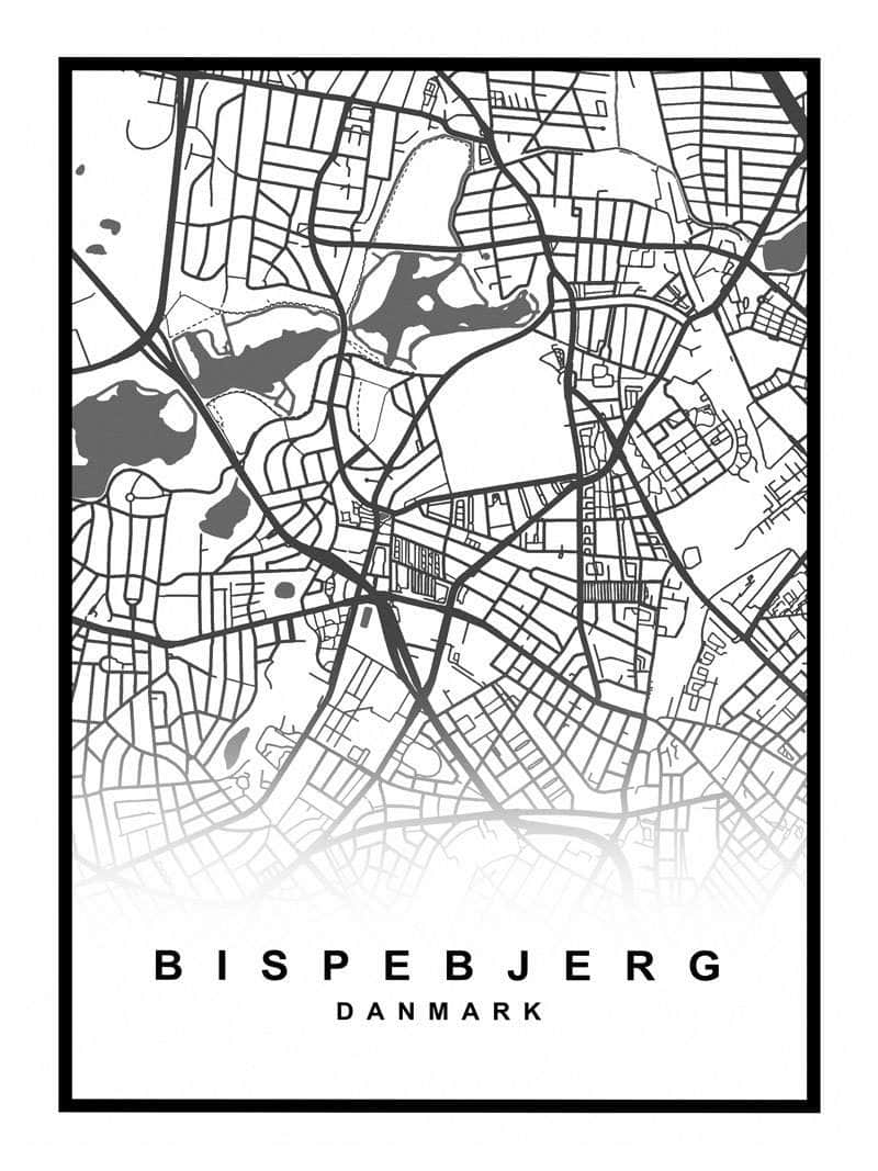 Bispebjerg Plakat – Unik Kortplakat til Dit Hjem