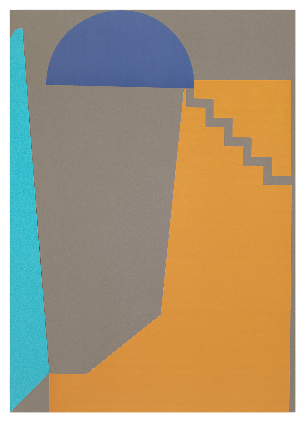 Blå Måne Kunstværk fra PaperArt - Unik Dekoration til Hjemmet