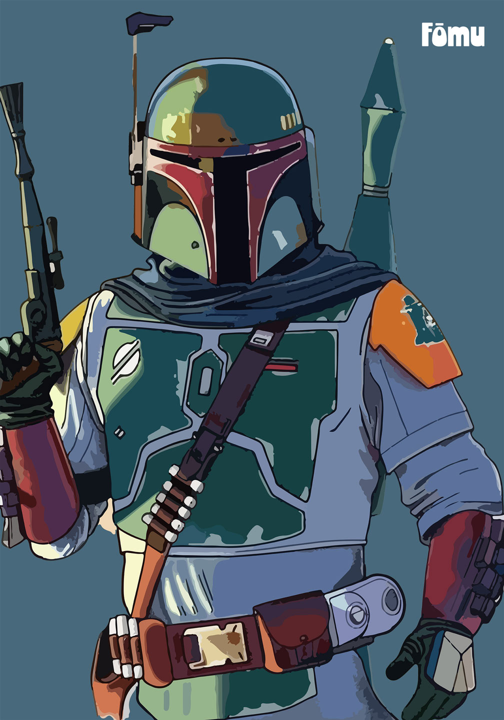 Boba Fett Kunstværk fra Få Mu – Unik Hjemmedekoration