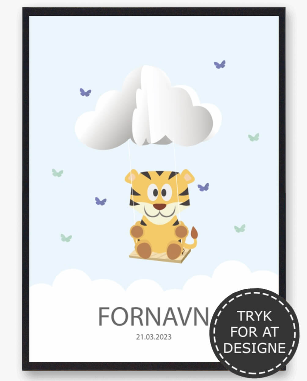 Navnetavle Tiger - plakat