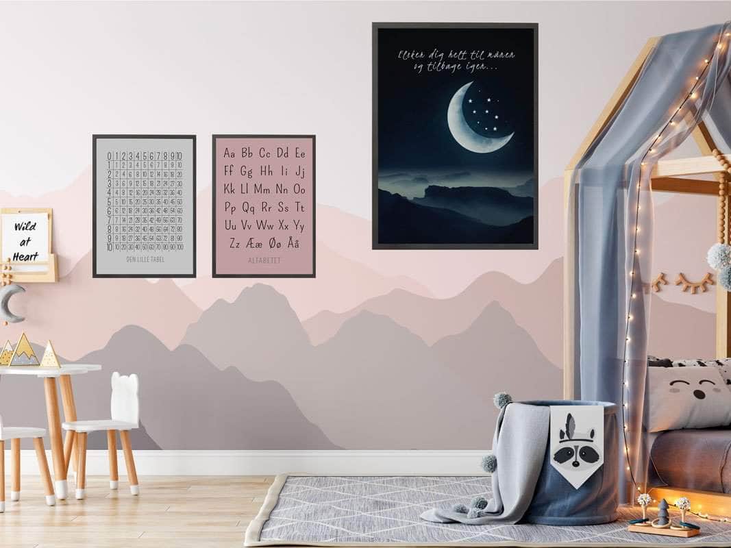 Børneværelse Billedvæg med Rammer - Minimalistisk Design