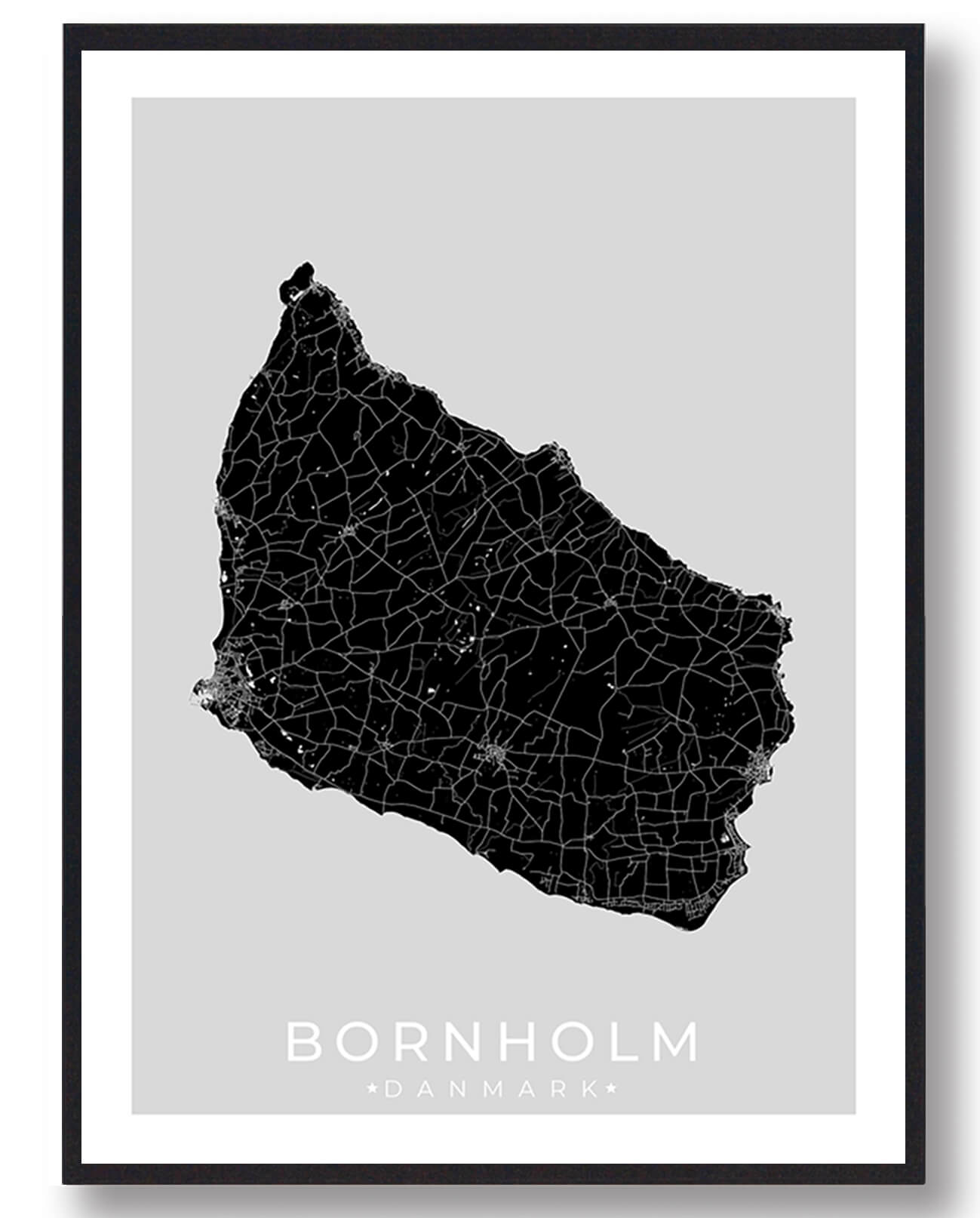 Bornholm plakat (sort)