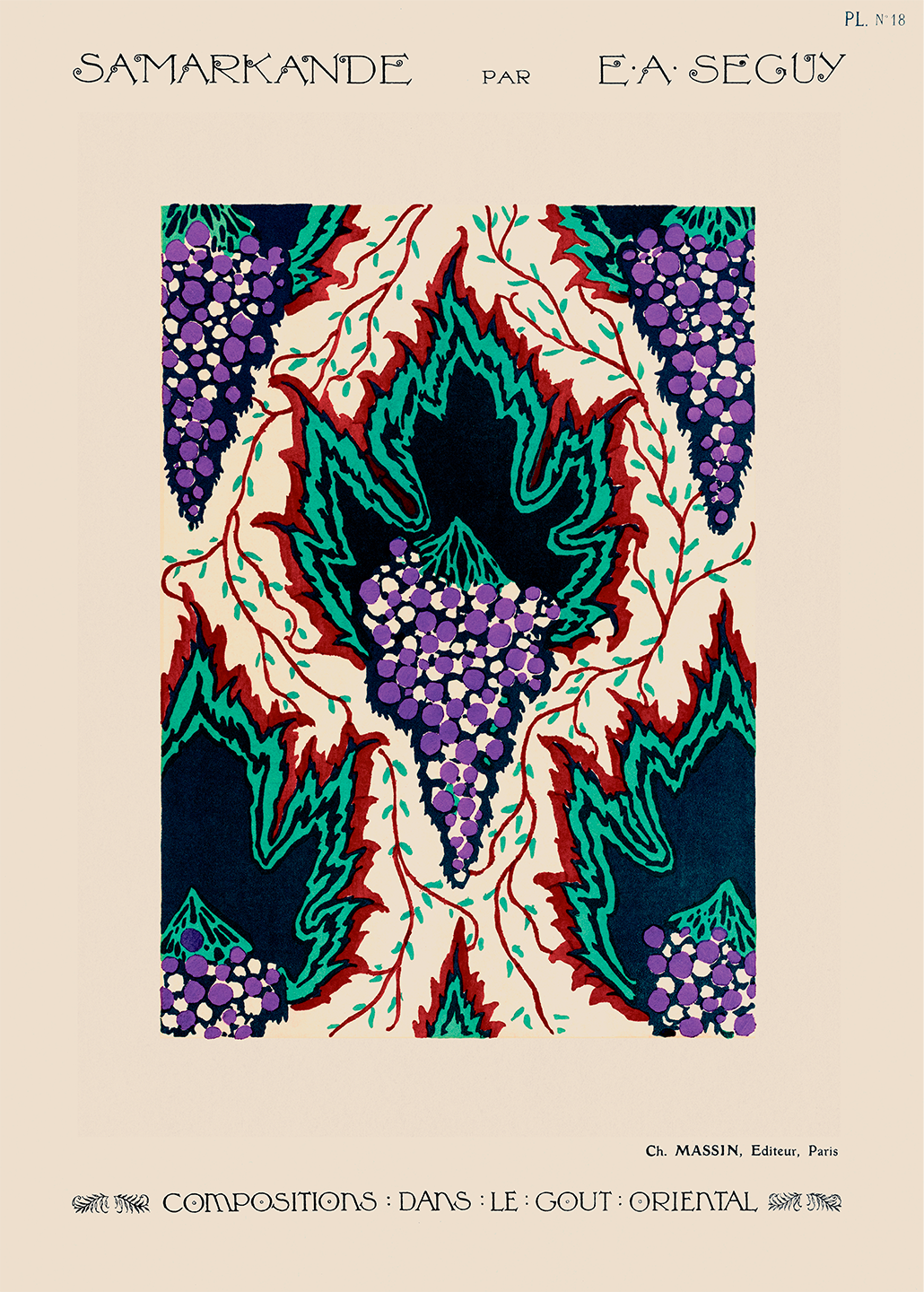 Botanisk Plakat i Art Nouveau Stil – Unik Kunst til Hjemmet