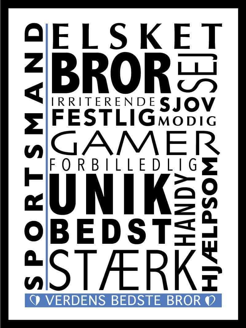 Bror Citat Plakat – Den perfekte gave til din bror!