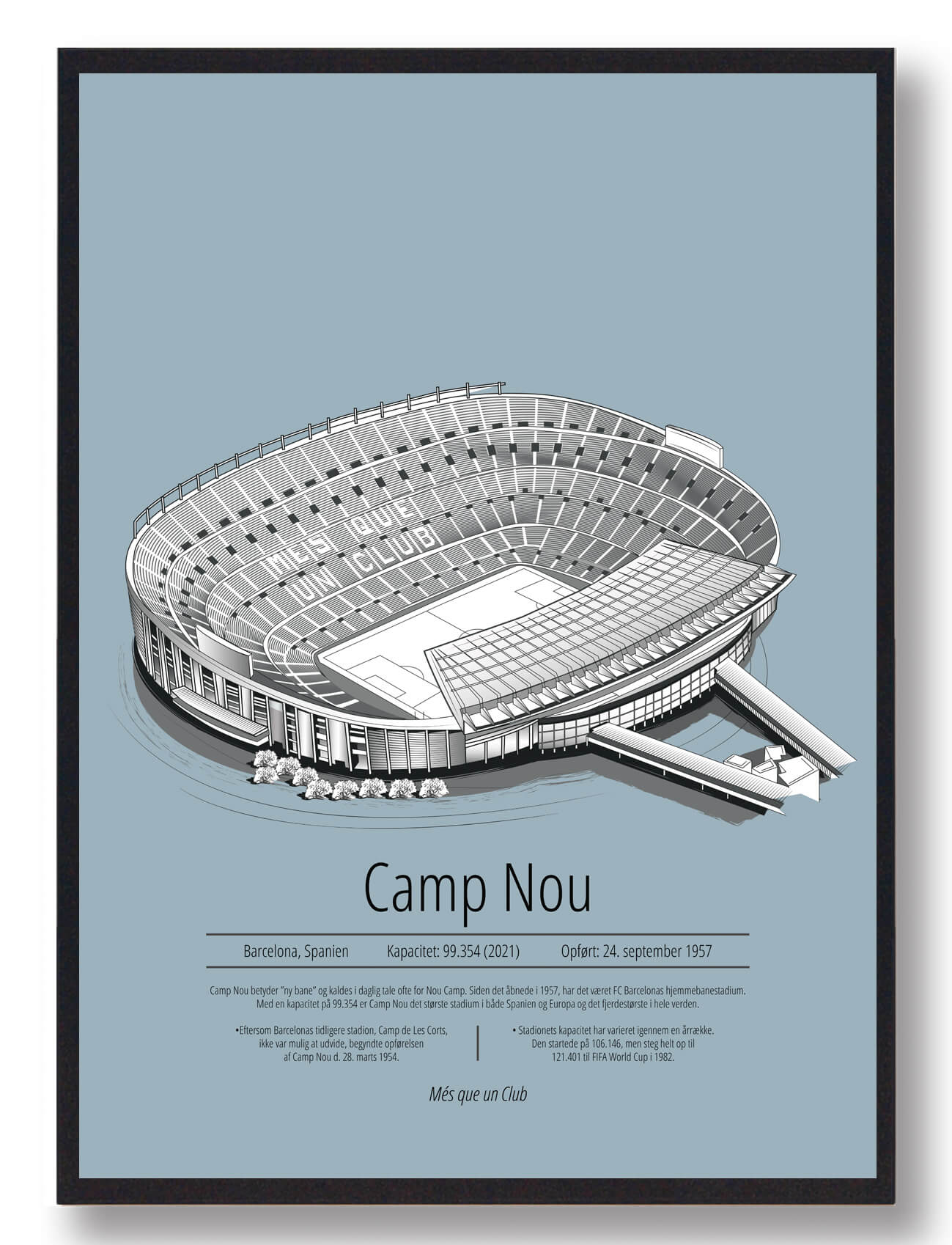 Camp Nou Barcelona - lyseblå