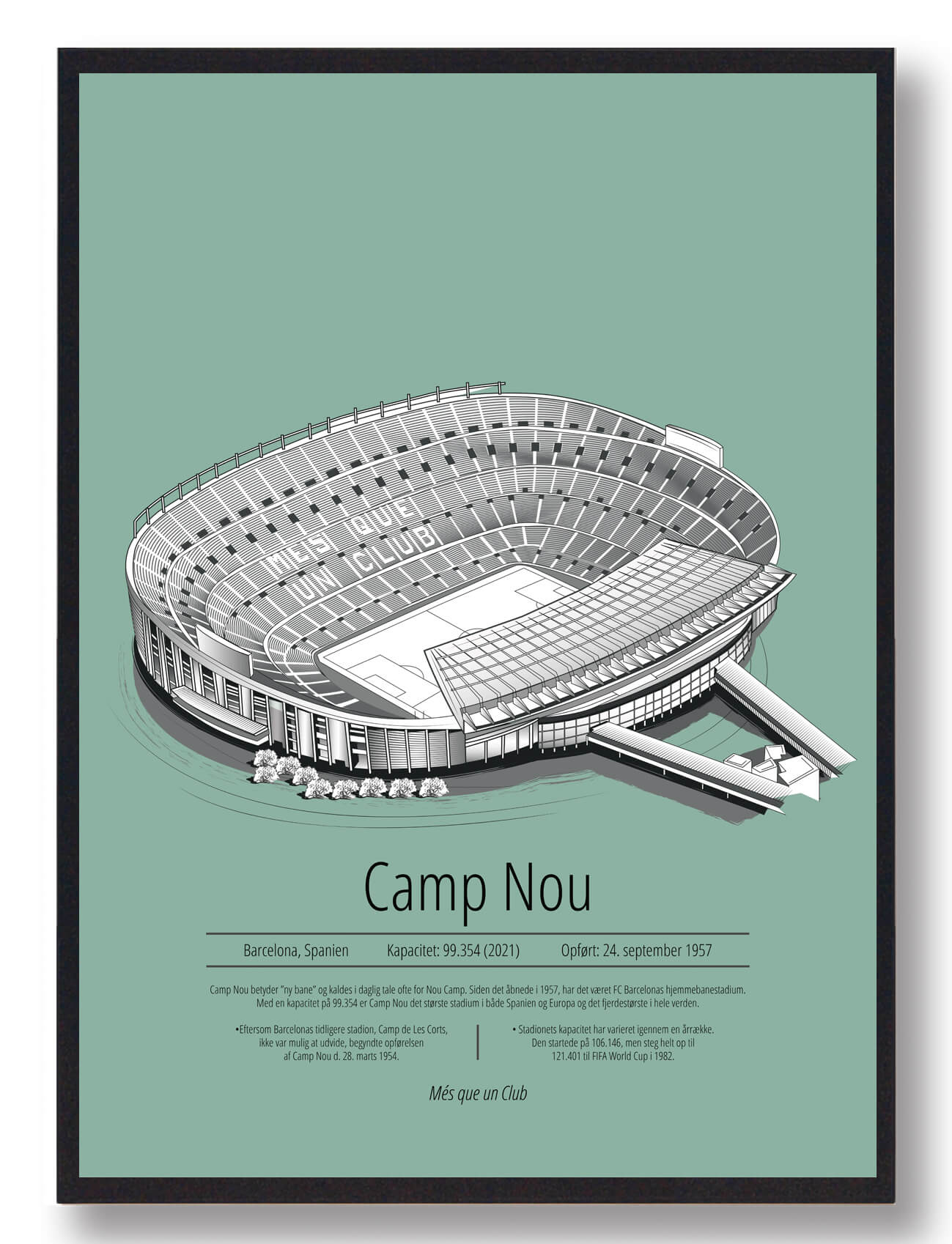 Camp Nou Barcelona - mintgrøn