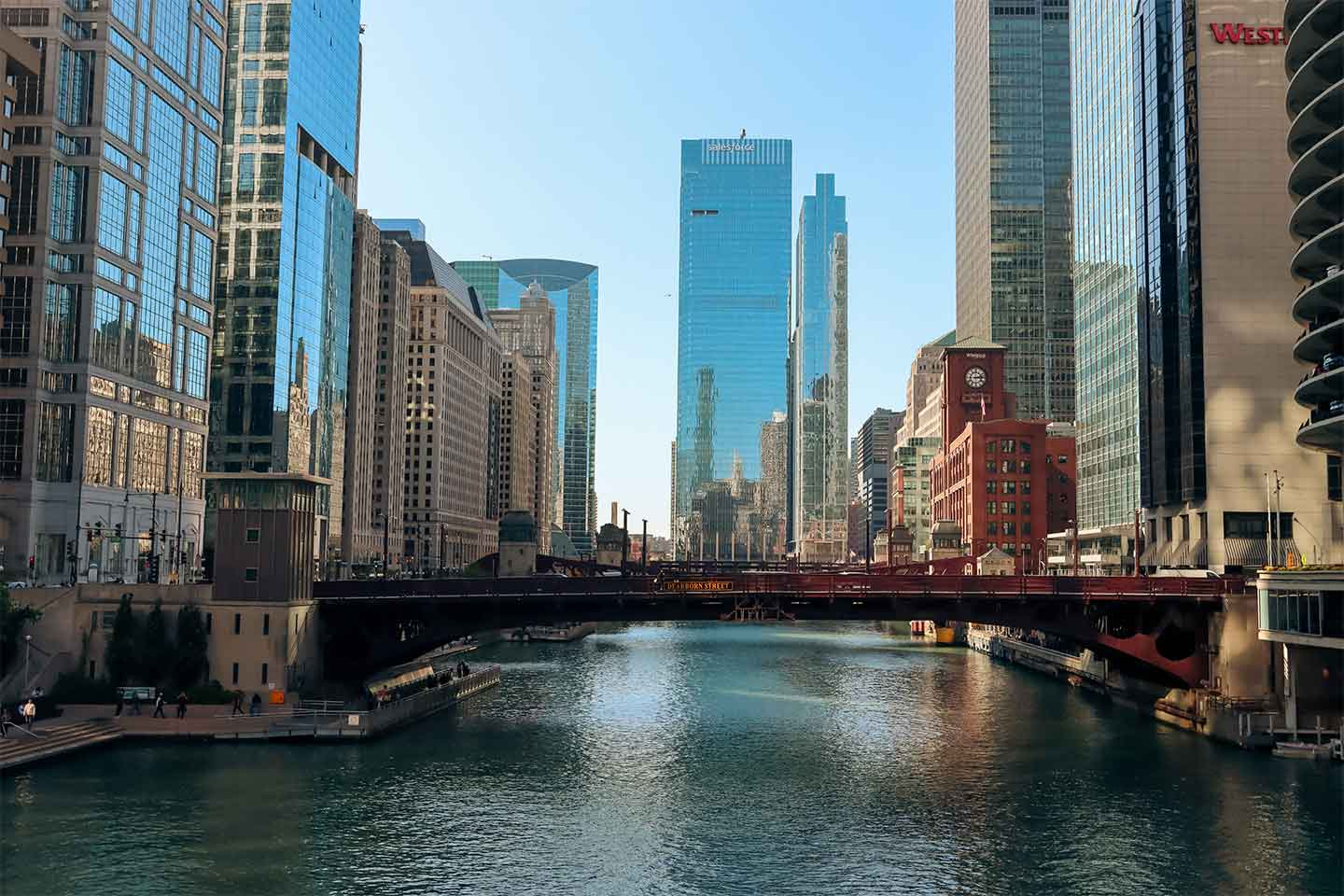 Chicago River Foto af Helle Christensen - Unikt Kunstværk