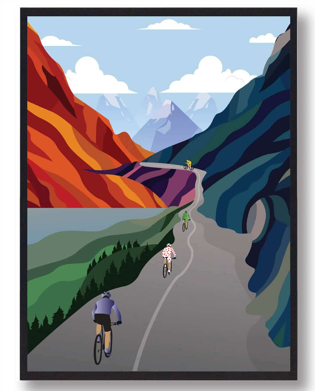 Cykelplakat: Vejen til Sejr - Sportsposter til hjemmet