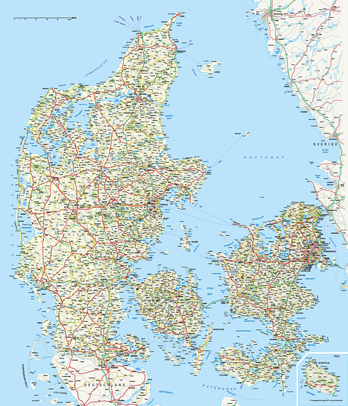 Danmark Kunstplakat fra Illux - Udsalg på Illux.dk