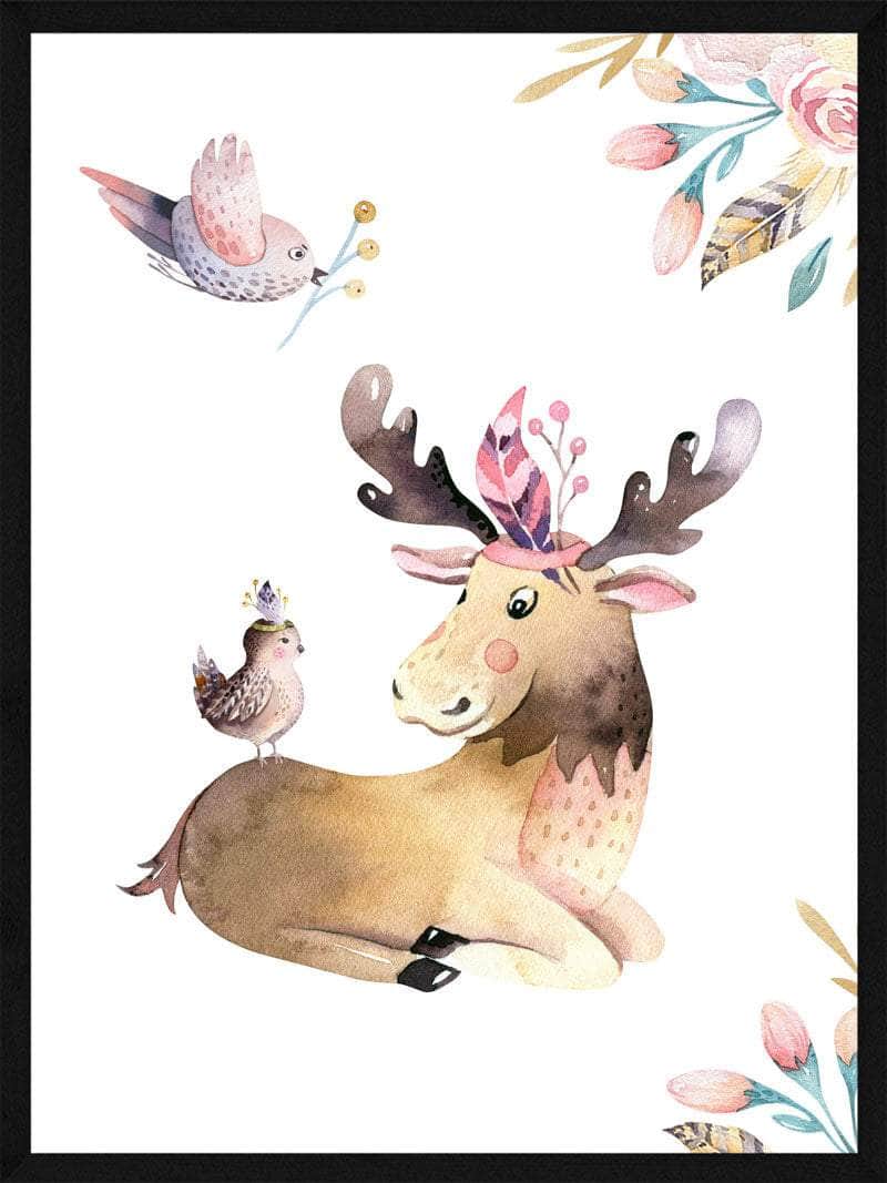 Elg Børneplakat til hyggeligt værelse - Postersbyus