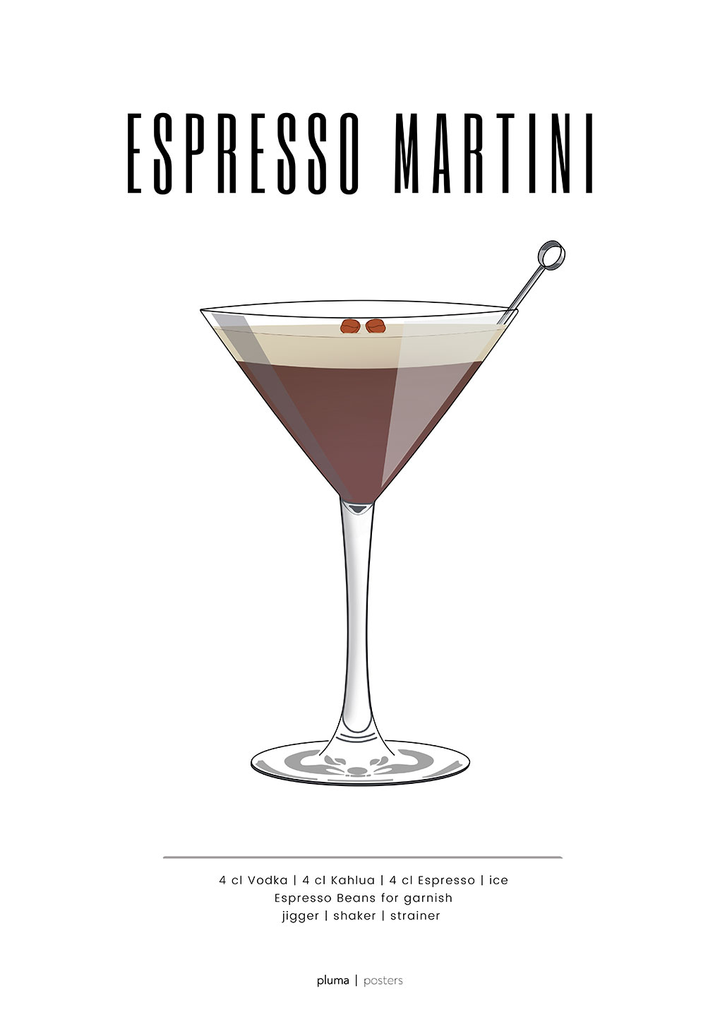 Espresso Martini Plakat - Unik Kunst til Dit Hjem
