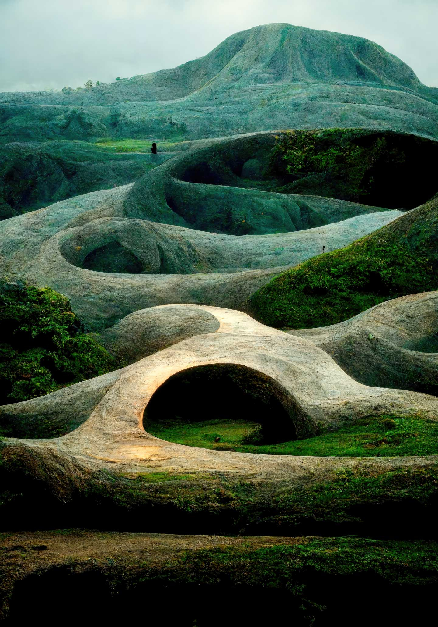 Ethereal Geographies V1 - Fantastisk Kunstværk til Dit Rum