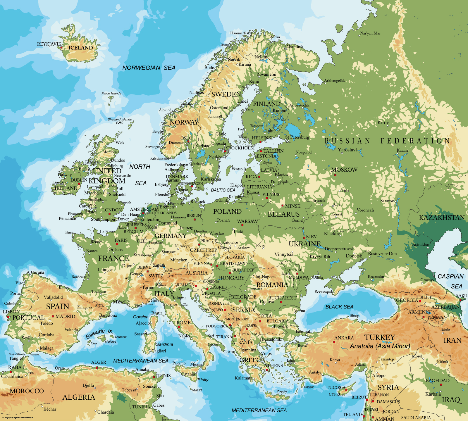 Europakort fra Illux - Få det nu!