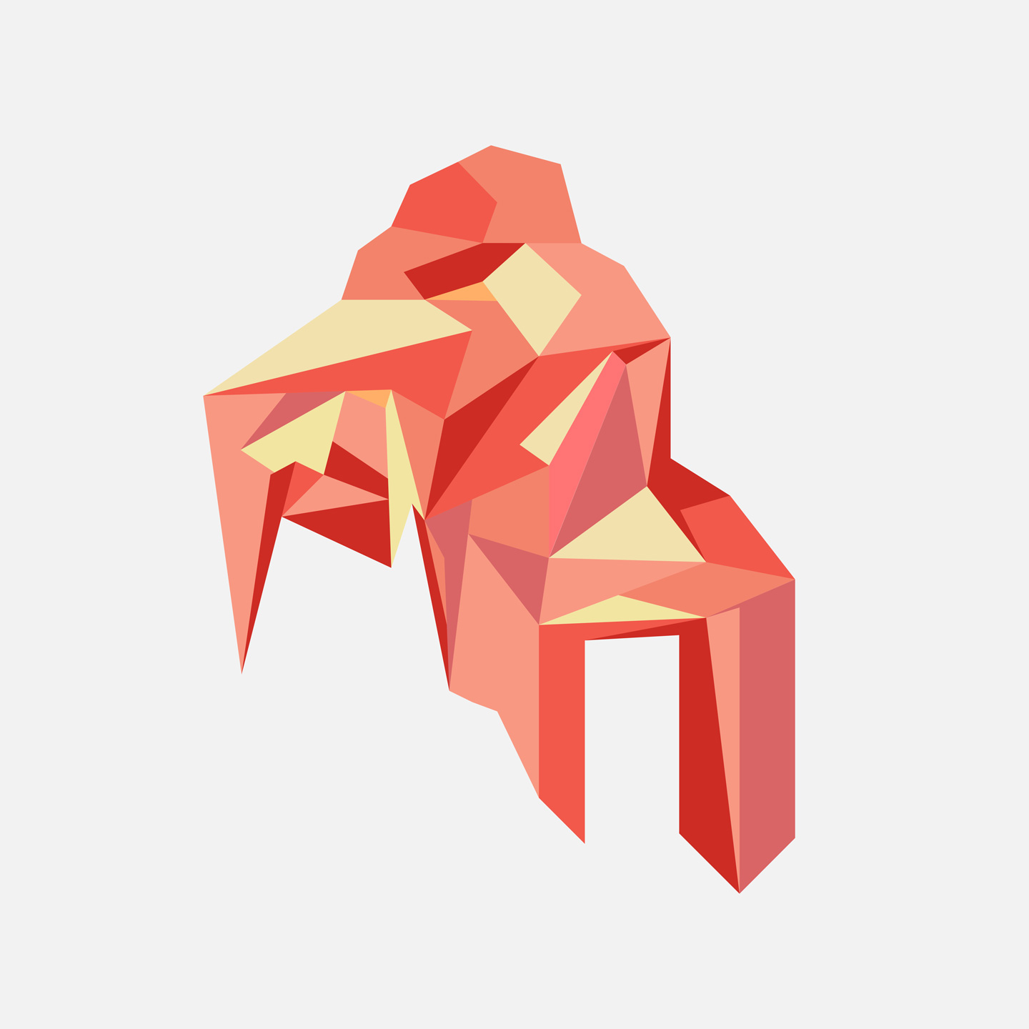 Facet Mountain Kunstværk af Mads Hindhede - Unik Dekoration