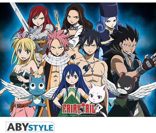 Fairy Tail - "Guild Group" Plakat 52x38cm - Fantastisk tilbud!