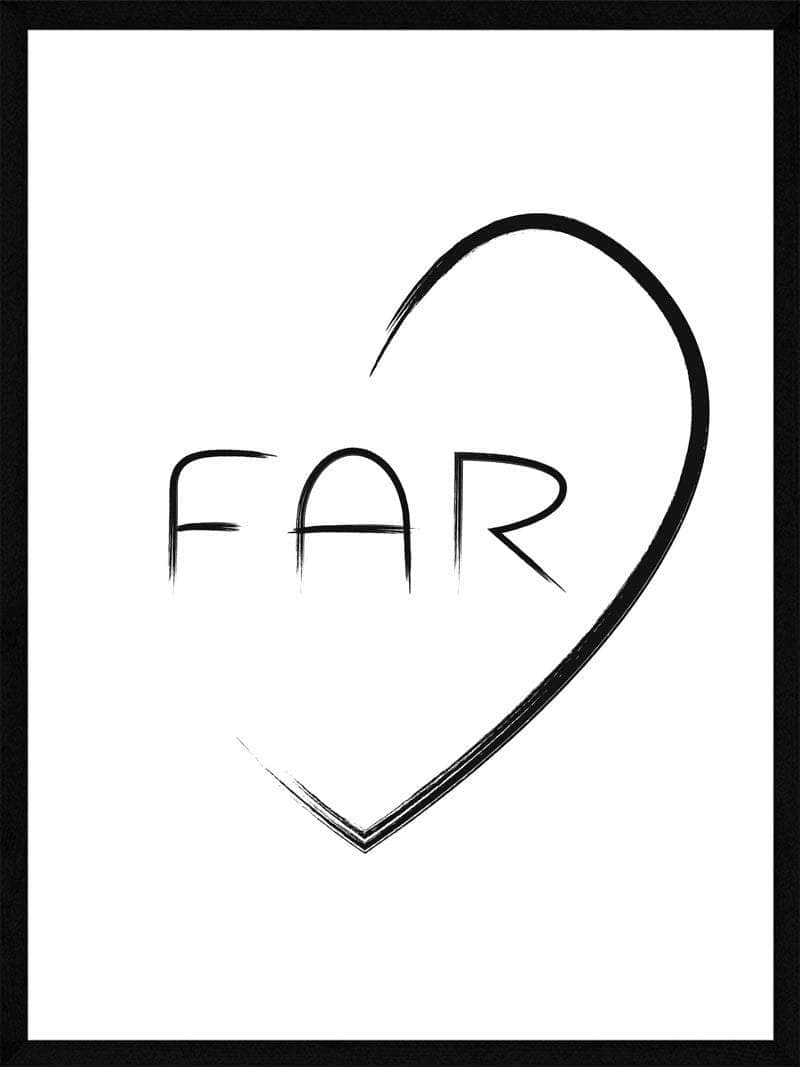 Far Hjerte Plakat - Den Ideelle Gave til Fars Dag