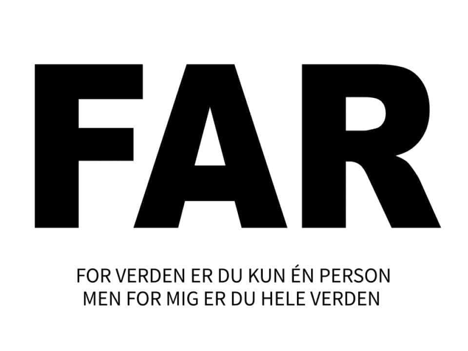 Far Plakat - Den ideelle gave til verdens bedste far!