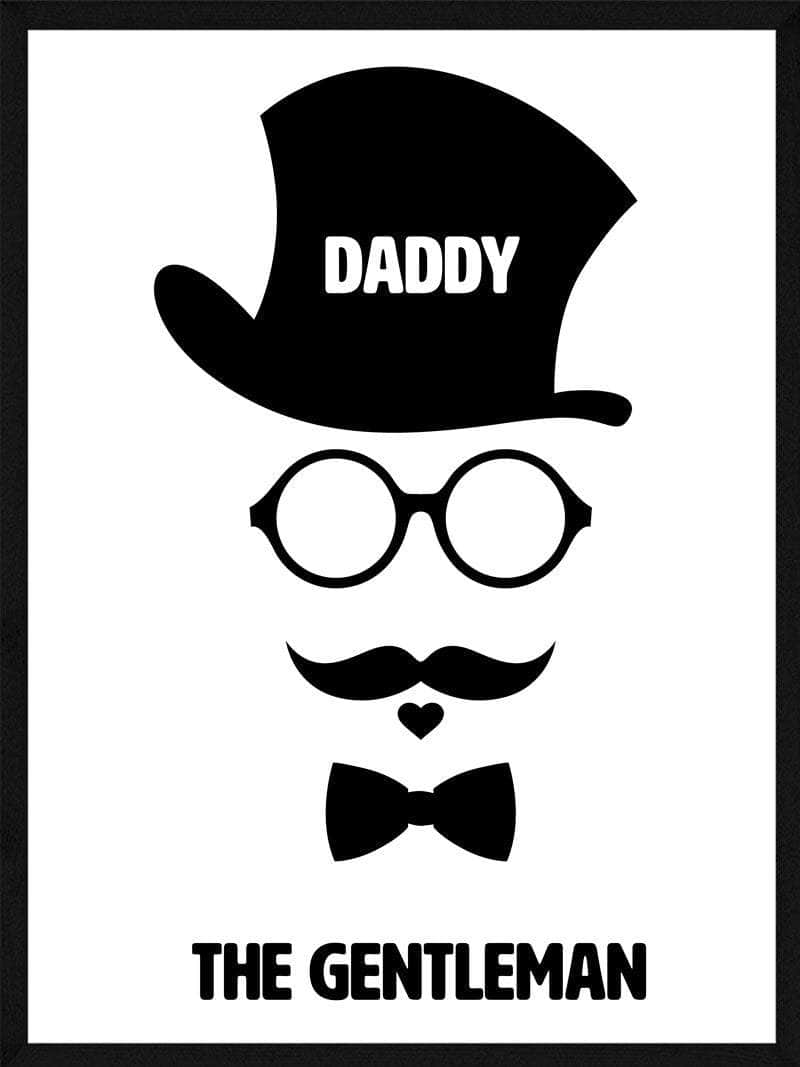 Far Plakat - Daddy, den perfekte gave til fars dag
