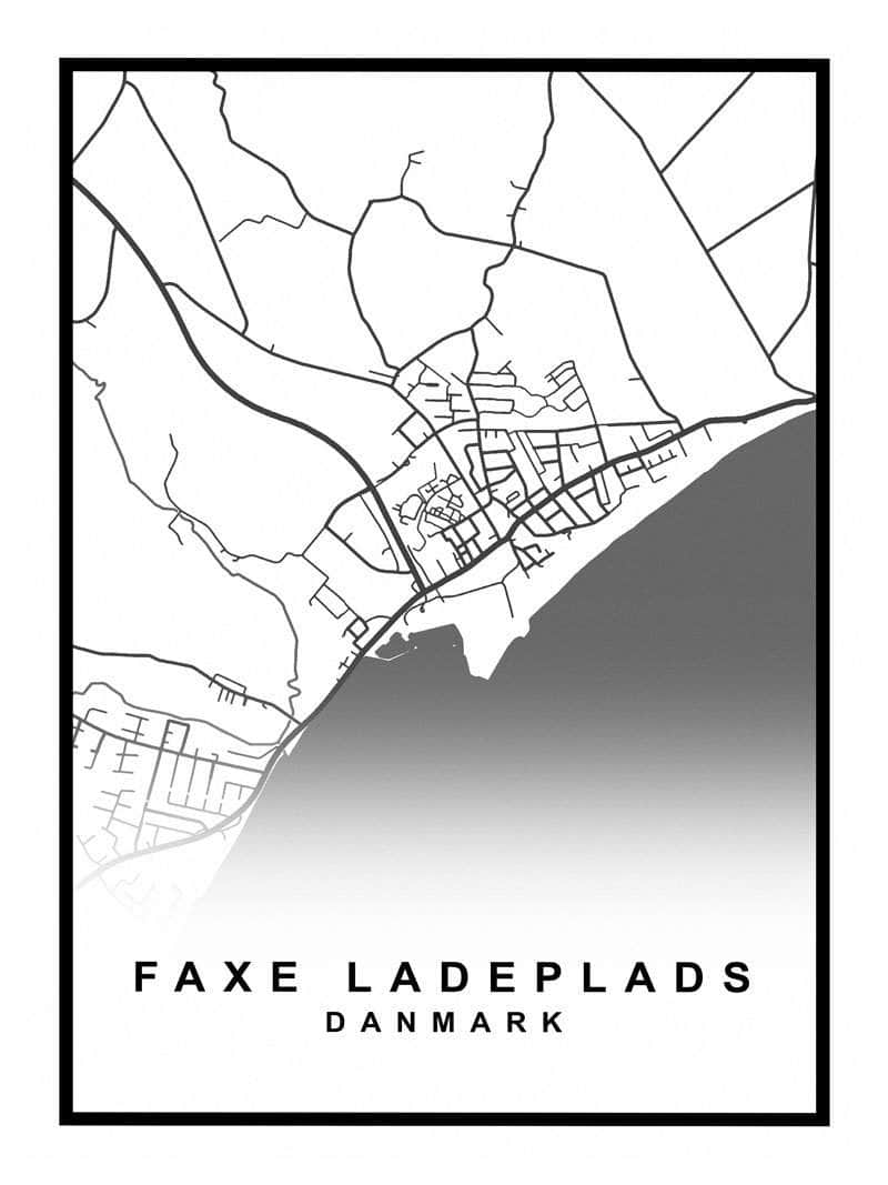 Faxe Ladeplads Kortplakat - Oplev Din Elskede By