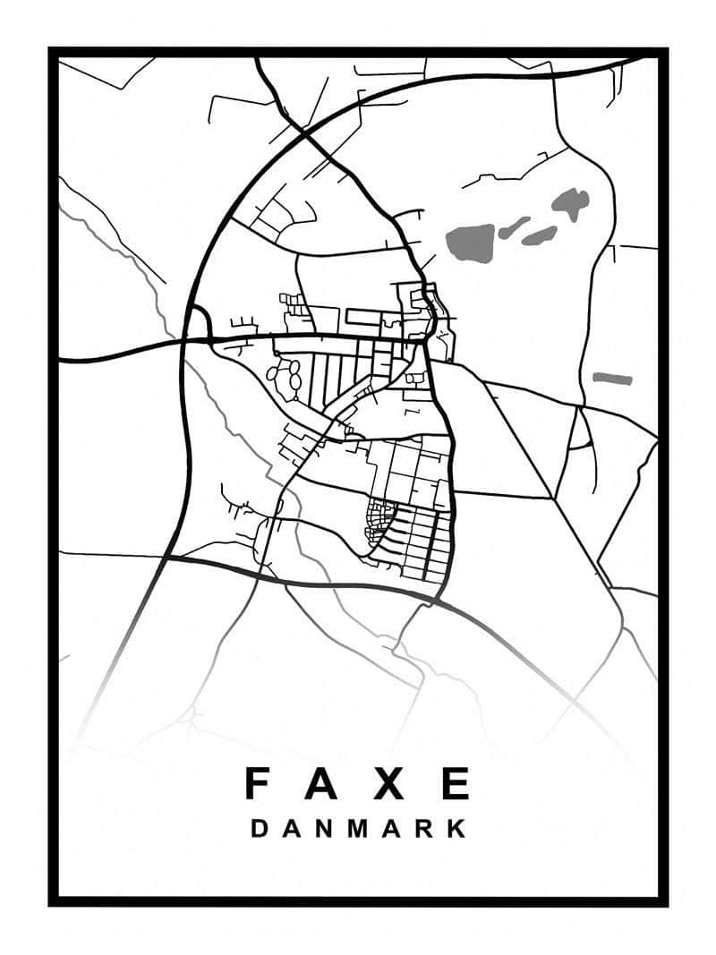 Faxe Kortplakat – Udforsk Din Elskede By!