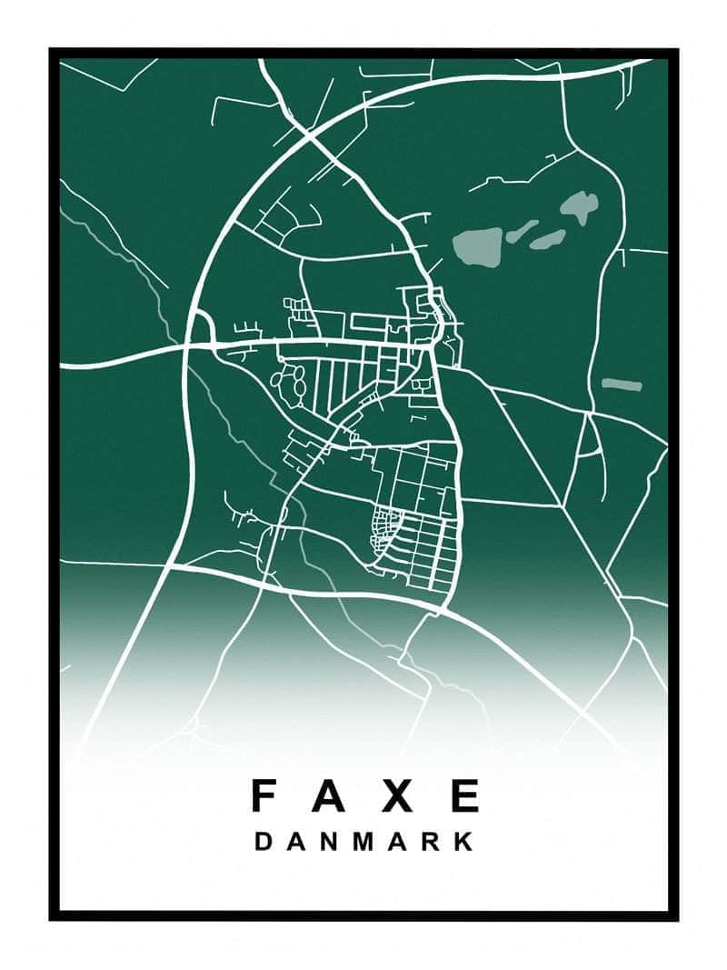 Faxe by kortplakat – Udforsk din elskede by!