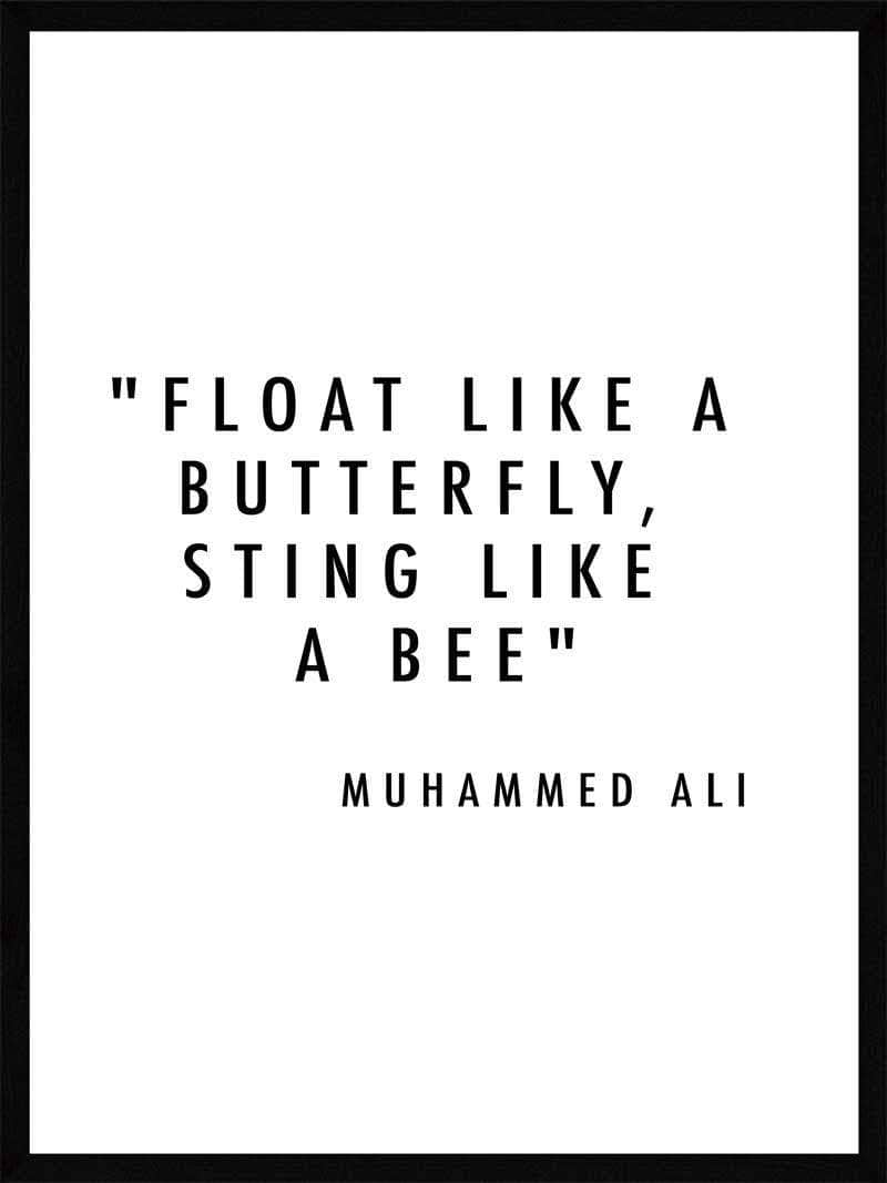 Muhammed Ali Plakat - Flyv som en sommerfugl