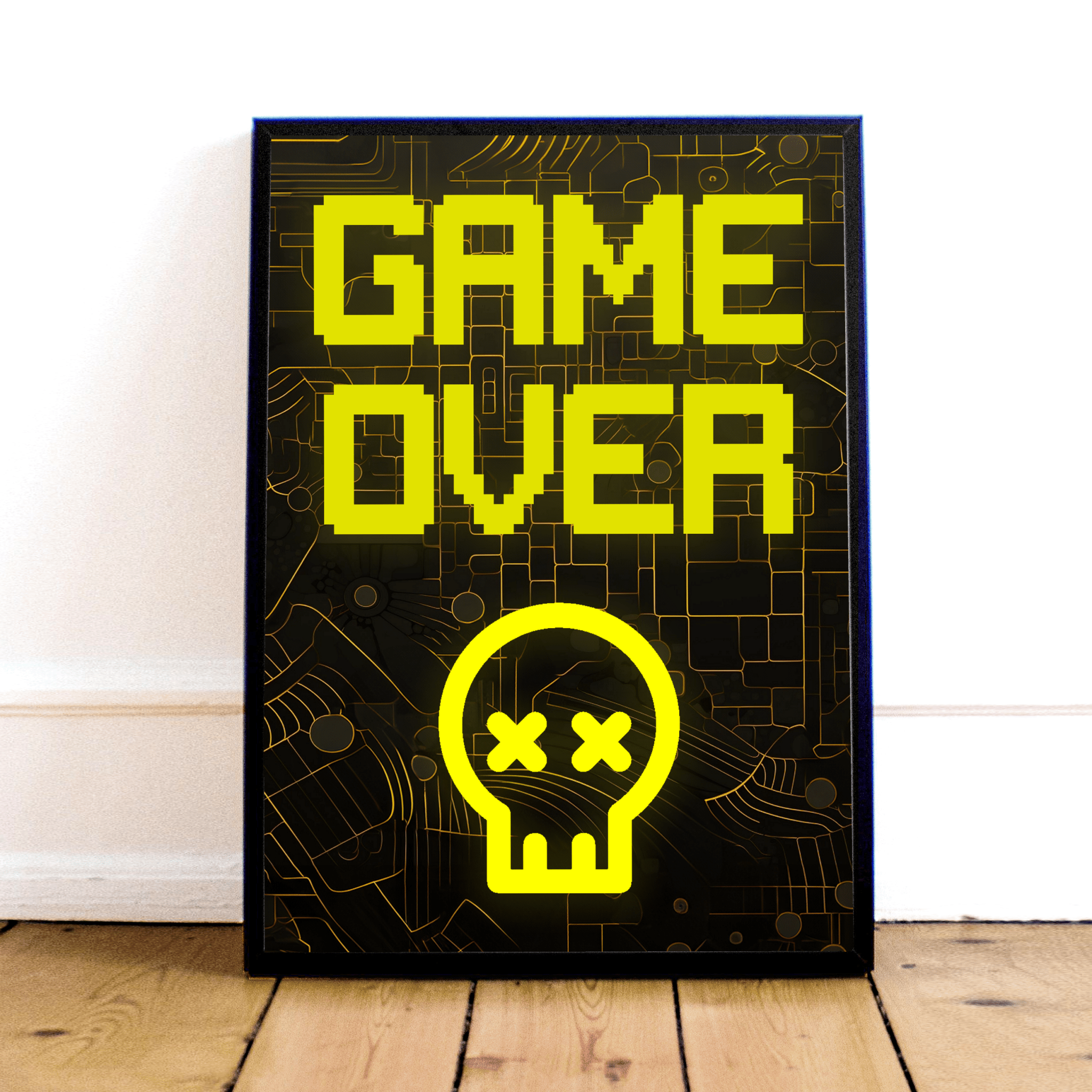 "Game Over" Plakat til Hardcore Gamere - Unik Design!