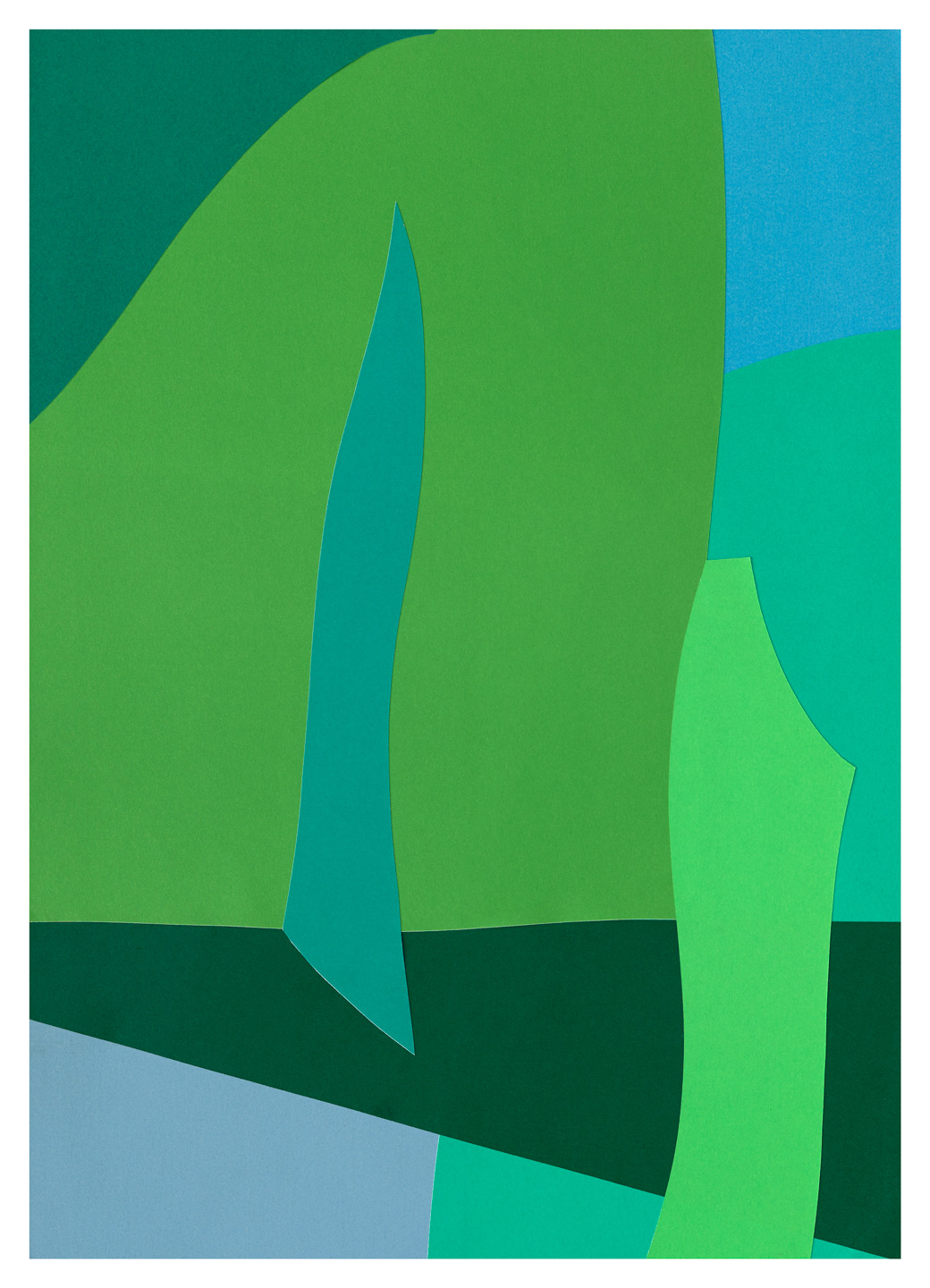 Unikt Grøn 2 Kunstværk fra PaperArt til Dit Hjem