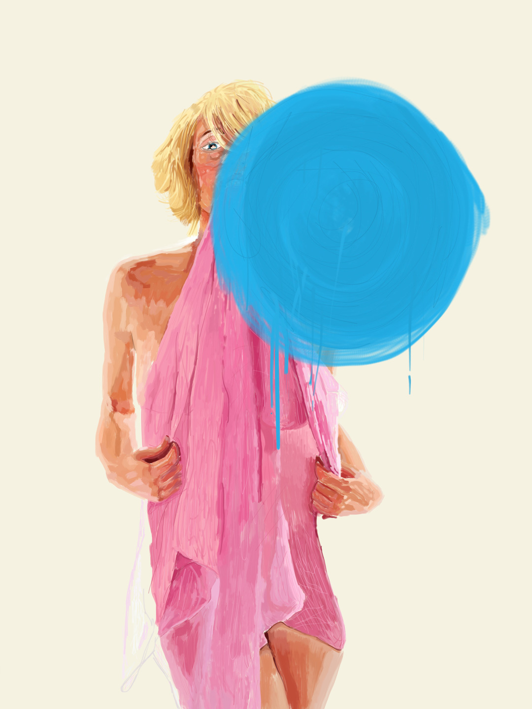 Unikt kunsttryk "Hair" af Mads Hindhede til hjemmet