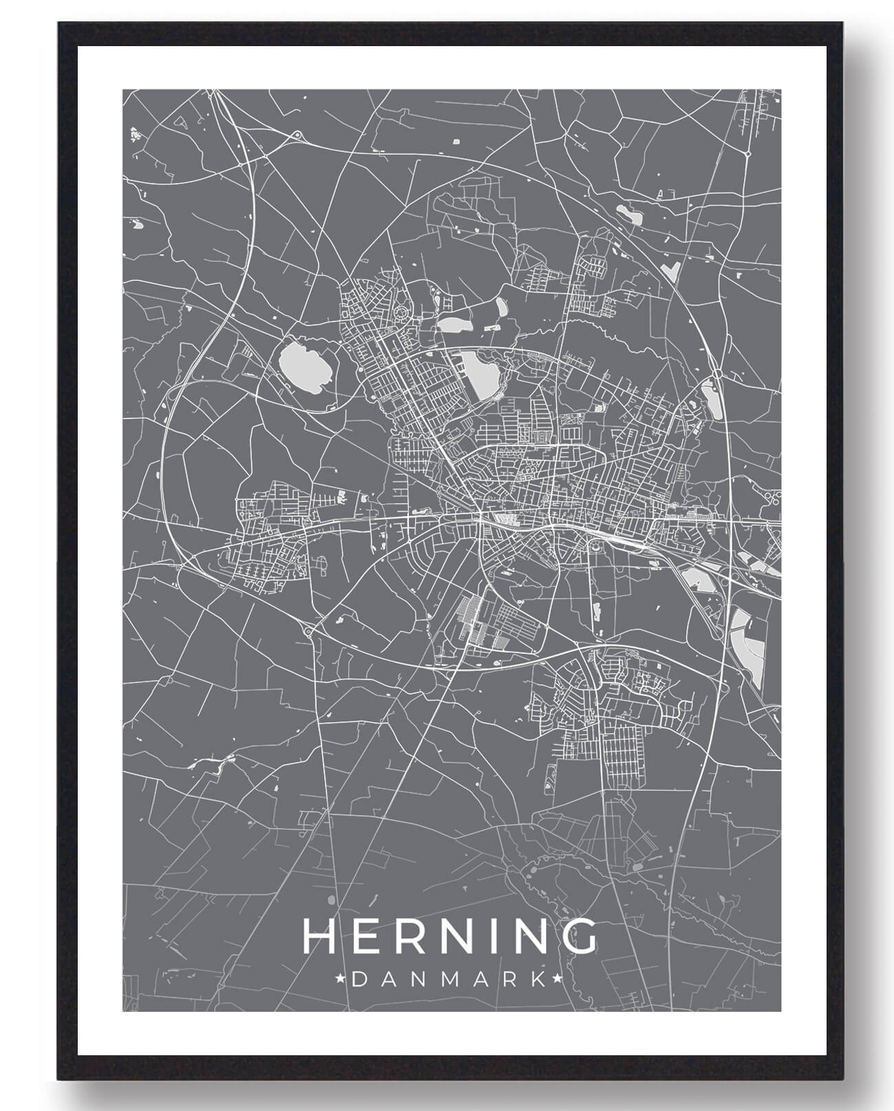 Herning By Plakat - Grå til dig fra Midtjylland!