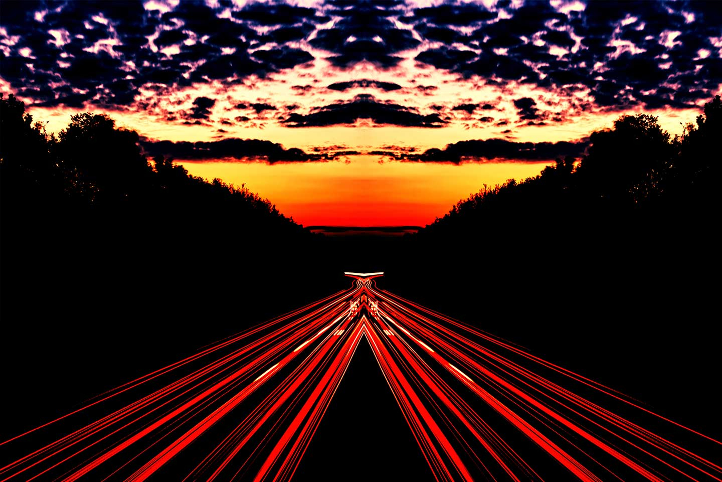Highway Lighttrails - Unikt foto af Palle Hasling Jakobsen