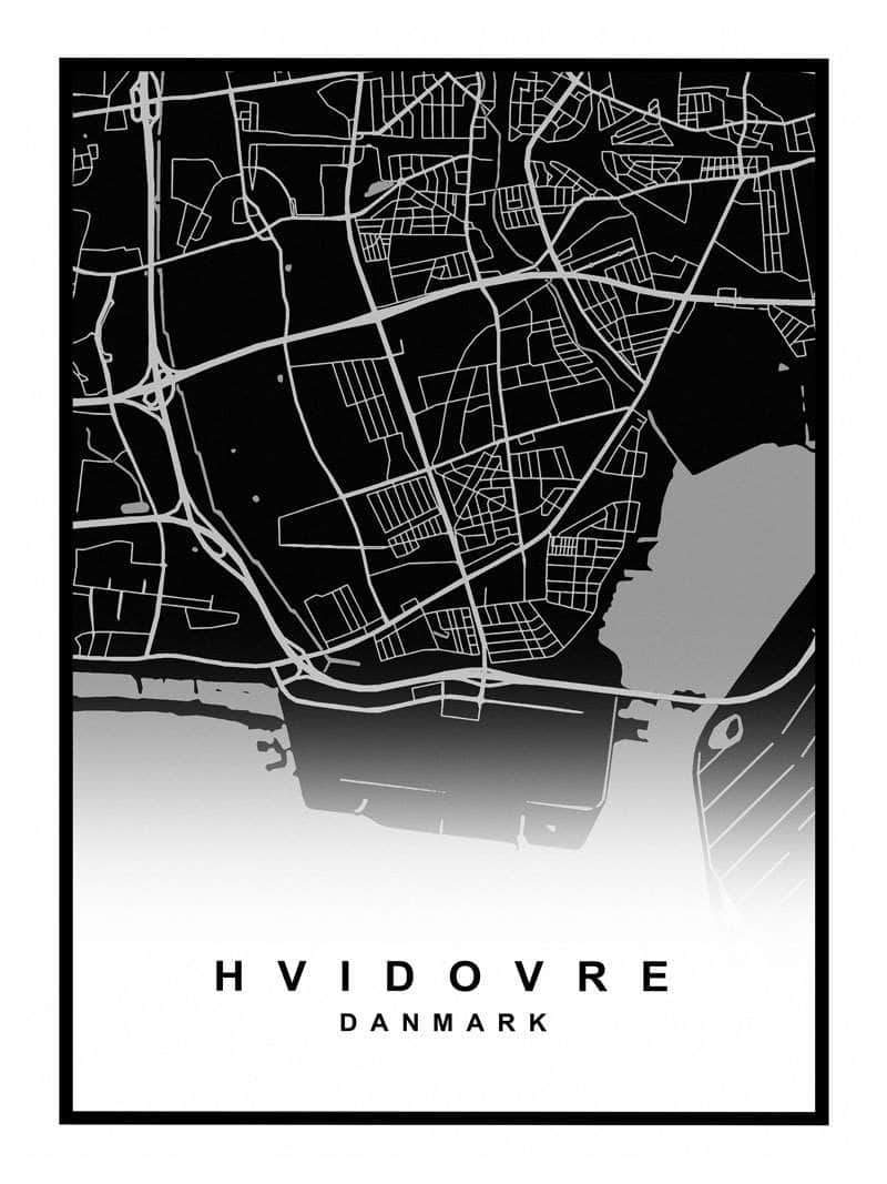 Hvidovre kortplakat - Oplev din by på væggen!