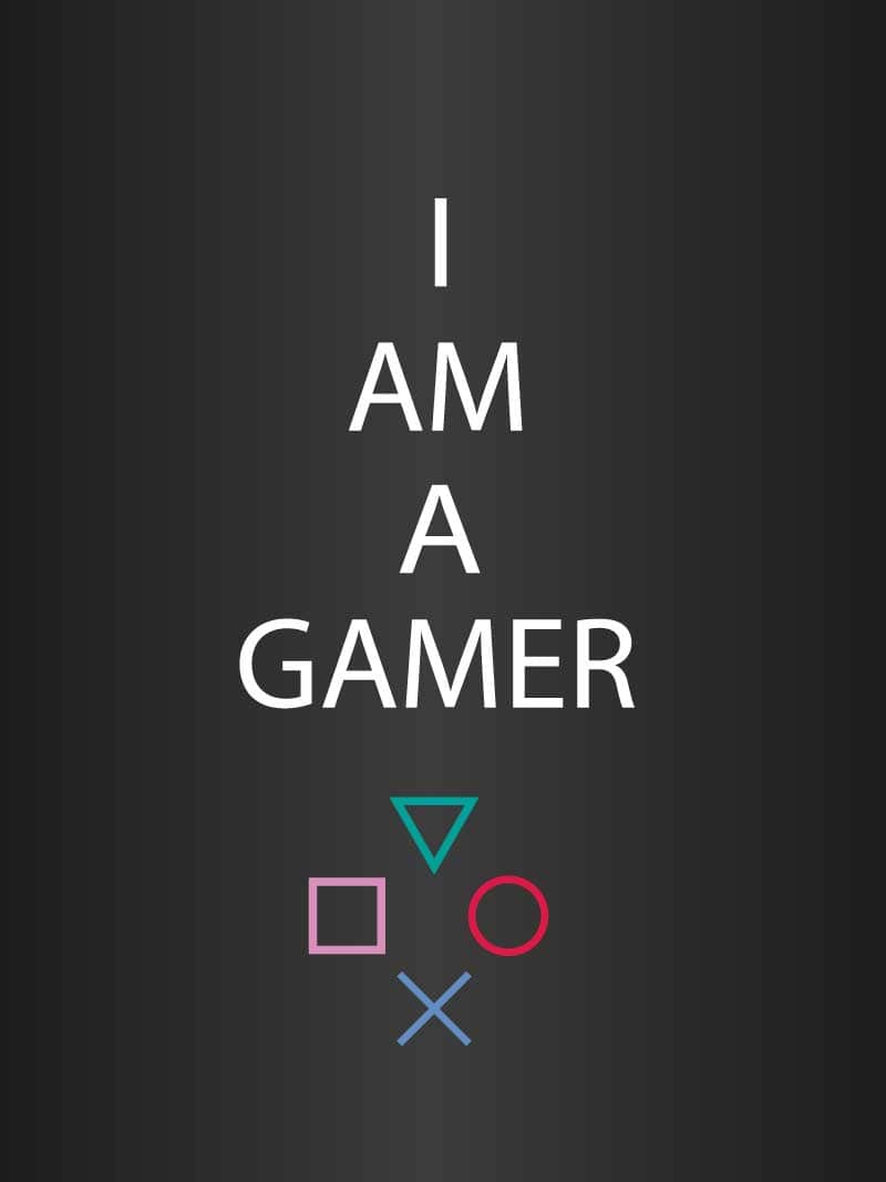 I Am A Gamer - Minimalistisk Plakat til Gamere
