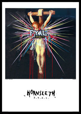 Hornsleth Glasprint: Jesus Kunstværk 50x70 cm